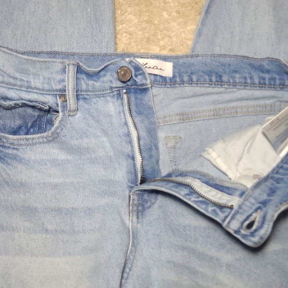 KanCan Erin High Rise Slim Straight Leg Pin Stripe Jeans 7 - Picture 8 of 16